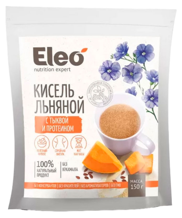 

Кисель льняной Eleo с тыквой и протеином, 150 г