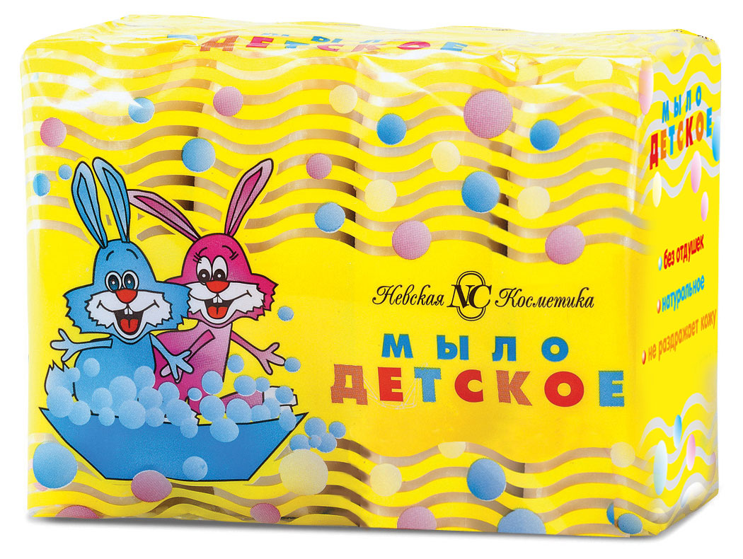 

Мыло туалетное детское Невская косметика, 4x100 г
