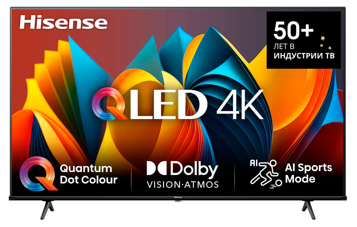 

Телевизор Hisense 55E7NQ черный, 55"