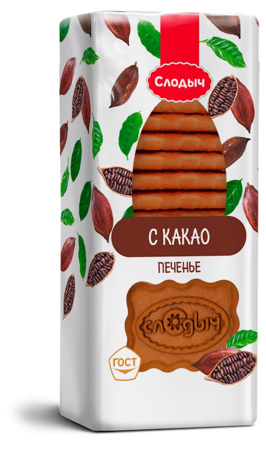 

Печенье Слодыч сахарное с какао, 390 г