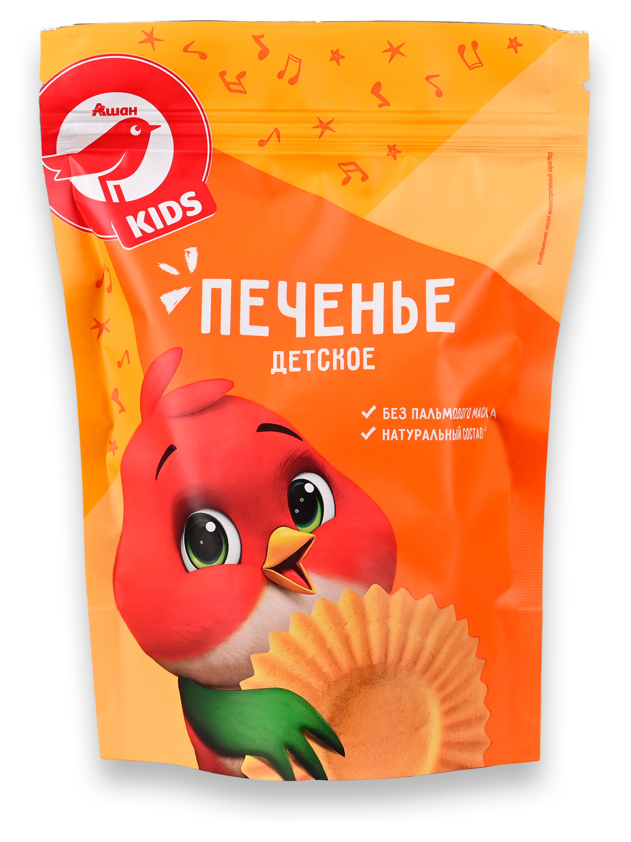 

Печенье детское АШАН Красная птица Kids, 120 г