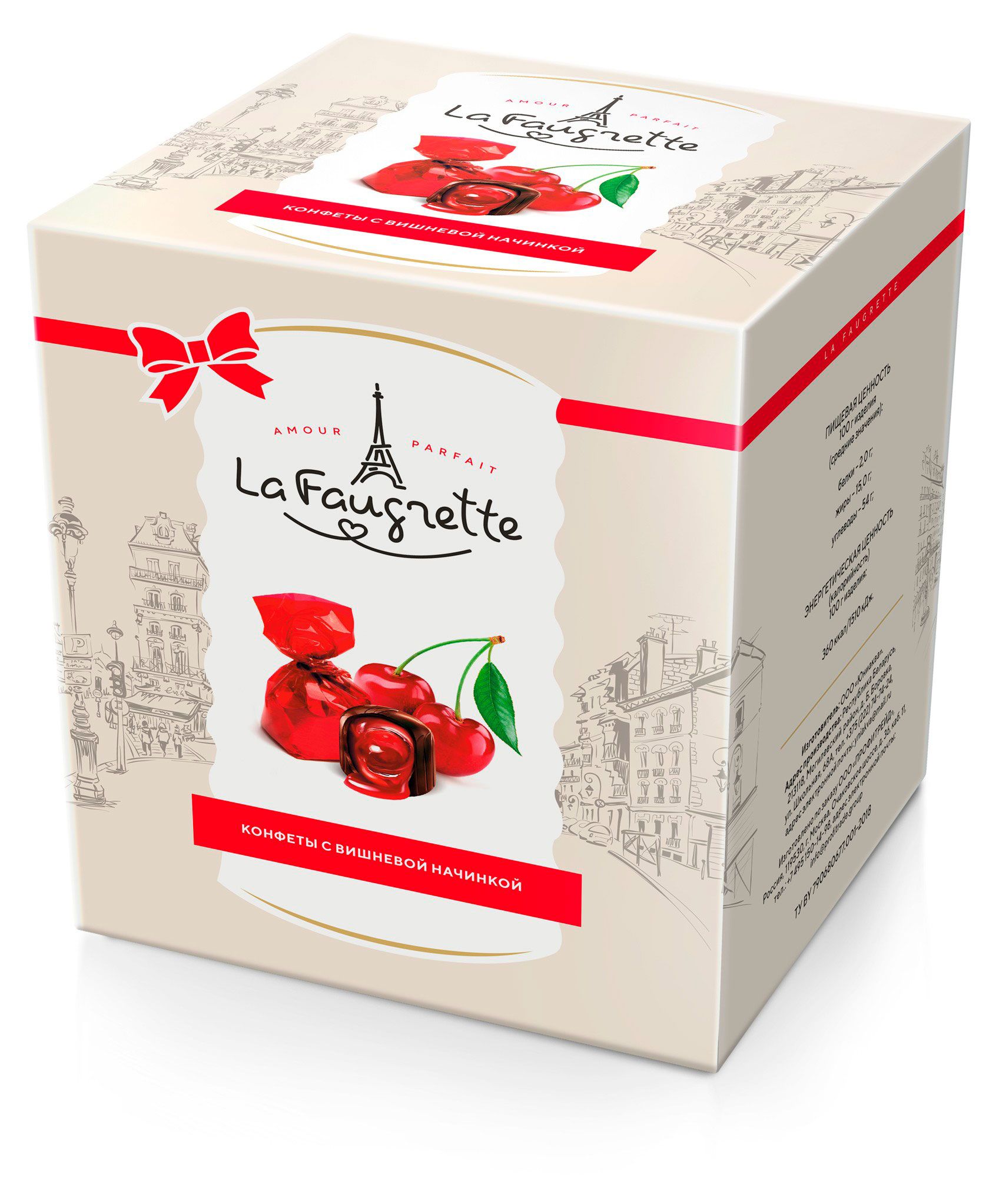 

Конфеты La Faugrette Вишня в глазури, 154 г