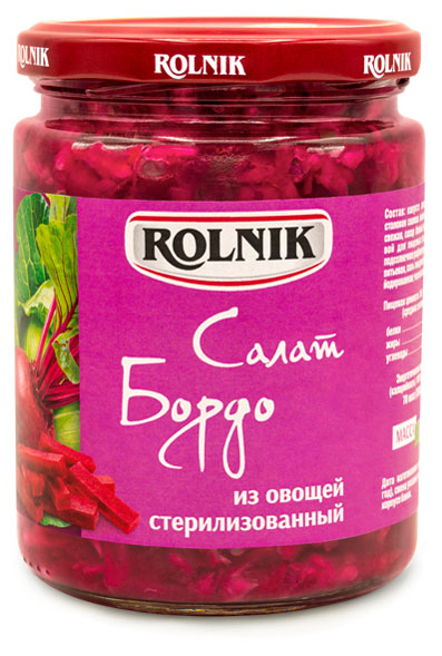 

Салат из овощей Rolnik Бордо, 420 г