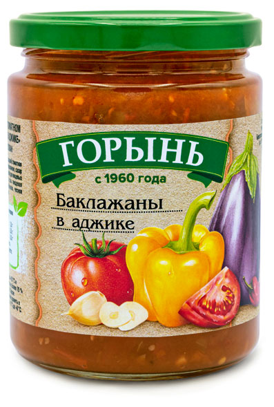 

Баклажаны Горынь в аджике, 420 г