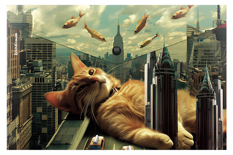 

Папка-конверт ErichKrause Big City Cats на кнопке А4, в ассортименте