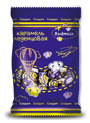 Изображение товара Карамель Взлетная "Слодыч" лимонная 200 г конфеты без сахара