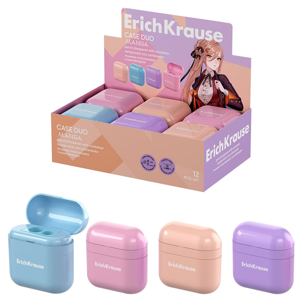 

Точилка ErichKrause Manga с контейнером, 1 шт в ассортименте