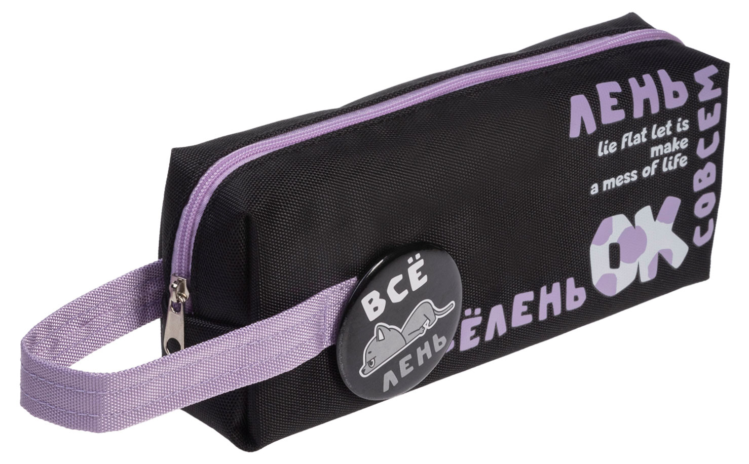

Пенал-косметика Hatber на молнии, 200х75х50 мм в ассортименте