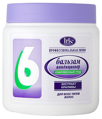 

Бальзам-кондиционер для волос Iris 6 Профессиональная линия Комплексный уход крапива, 500 мл