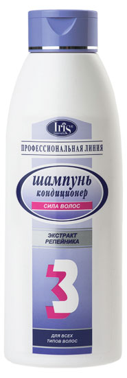 

Шампунь для волос Iris 3 Профессиональная линия Сила волос Масло репейника 1000 мл