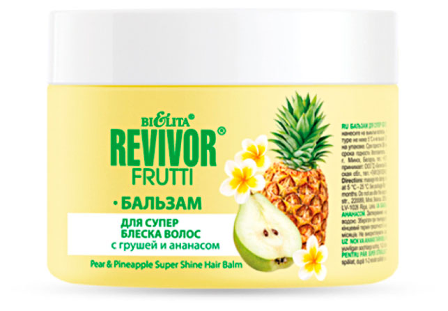 

Бальзам Белита Revivor Frutti для суперблеска волос с грушей и ананасом, 300мл