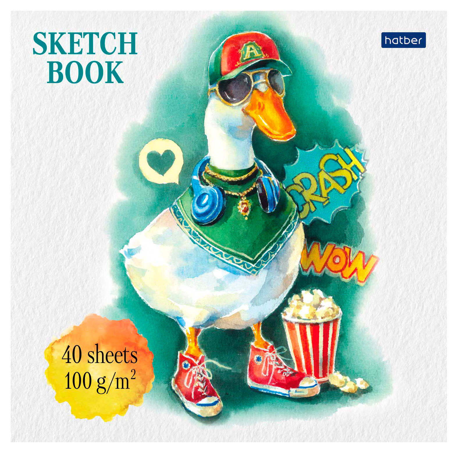 

Блокнот SketchBook Hatber А5, 40 л в ассортименте