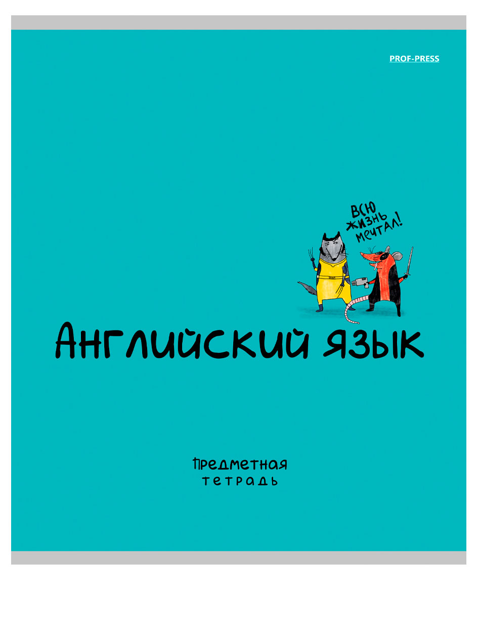 

Тетрадь предметная Prof-Press Mini friends Английский язык в клетку А5, 48 л
