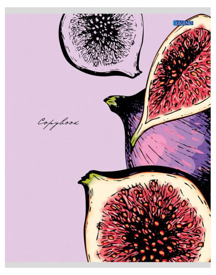 

Тетрадь Legend Нарисованные фрукты в клетку А5 48 л, 1 шт в ассортименте