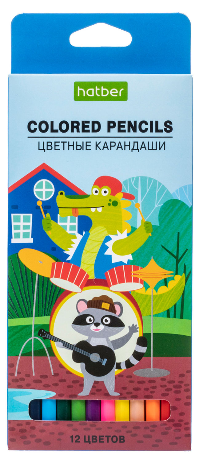 

Карандаши цветные Hatber, 12 цветов в ассортименте