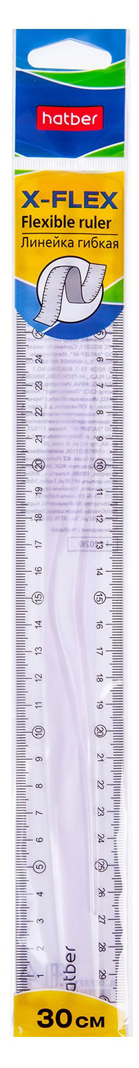 

Линейка пластиковая Hatber X-Flex гибкая цветная, 30 см в ассортименте