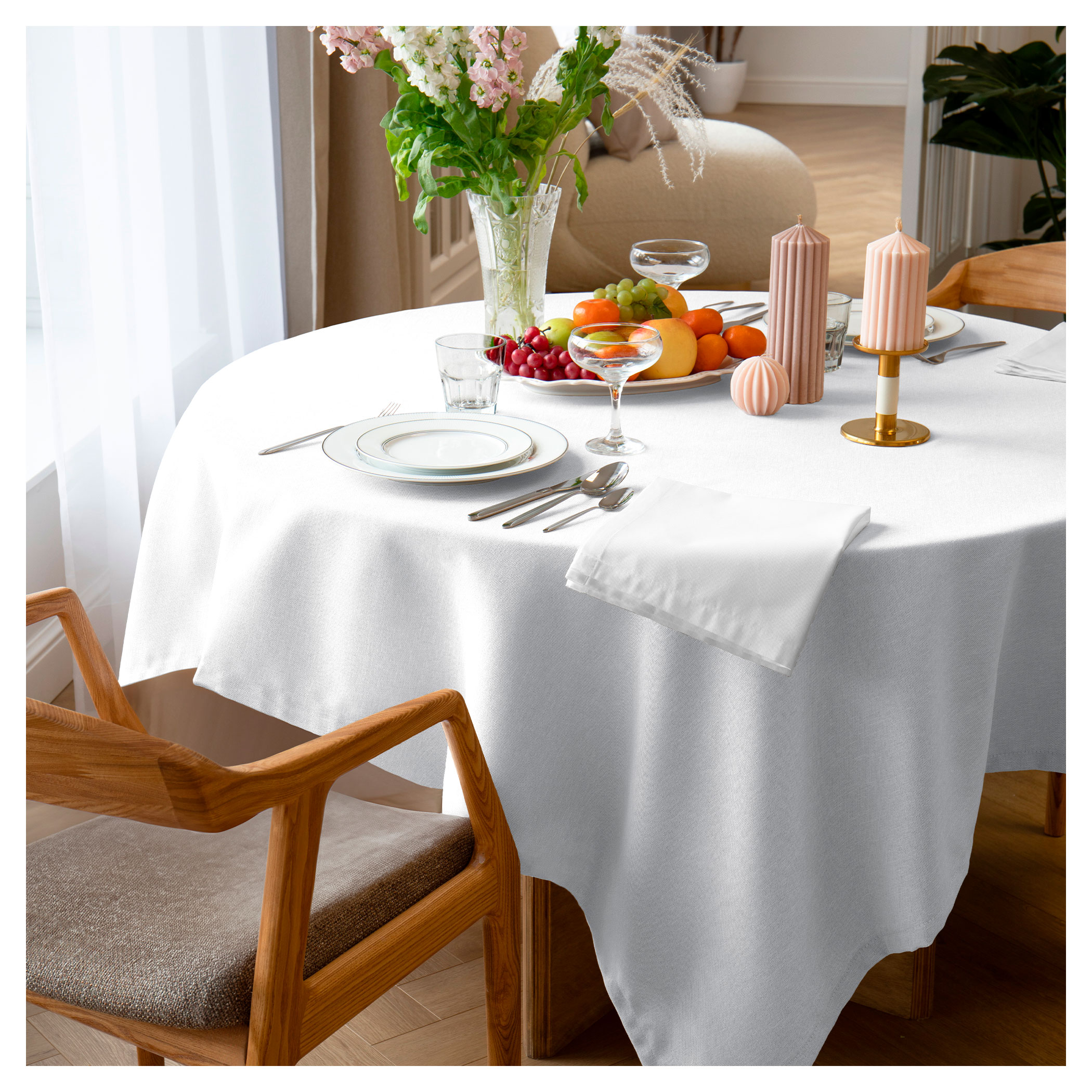 Изображение товара Скатерть «Волшебная Ночь» Снег, 120х165 см