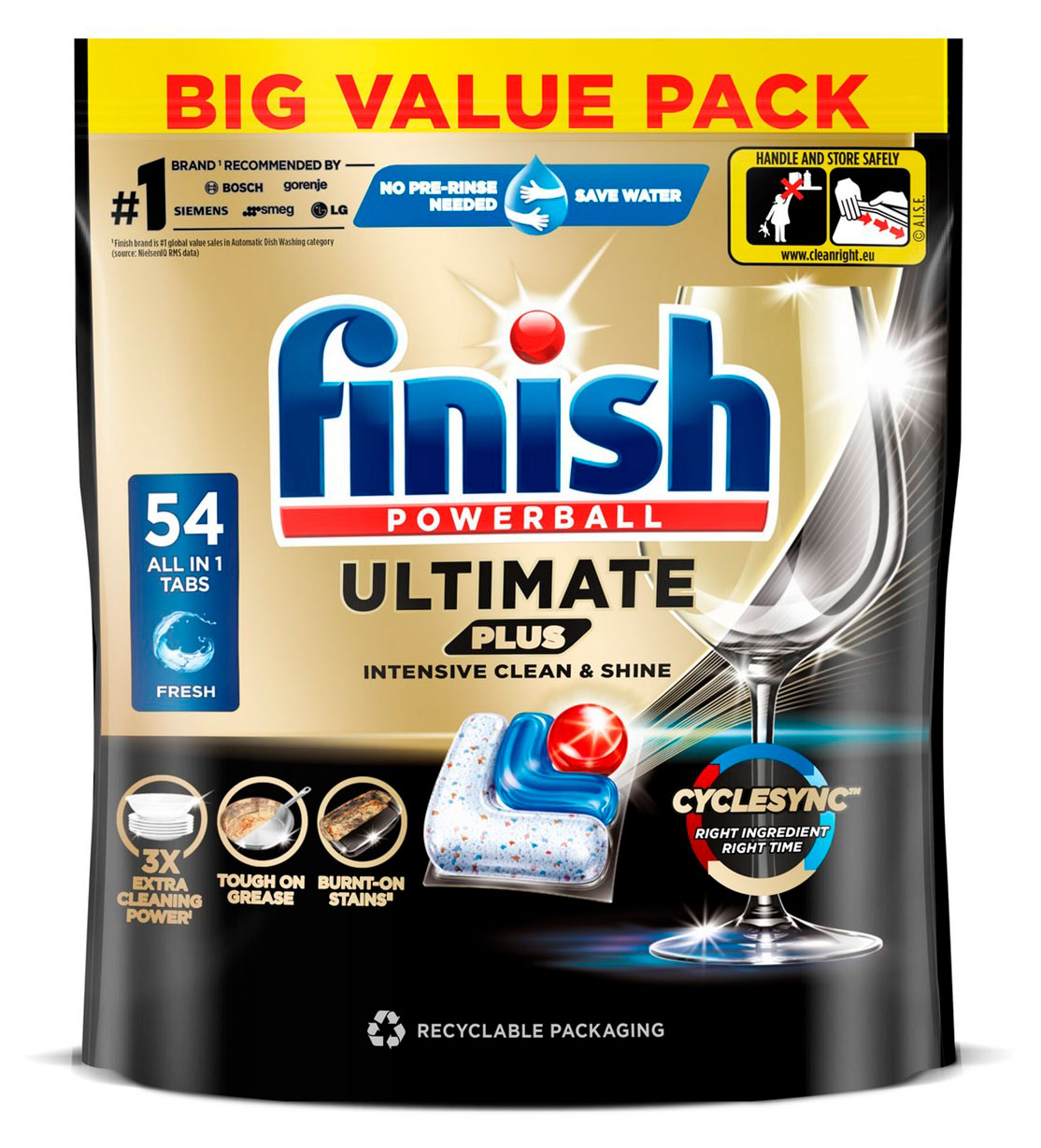 

Капсулы для посудомоечной машины Finish Ultimate Plus, 54 капсулы