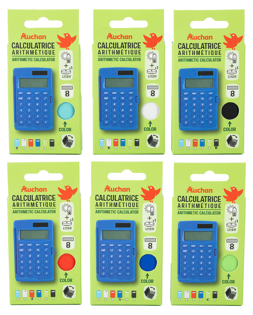 

Калькулятор АШАН Красная птица 8 разрядный карманный, 1 шт, в ассортименте