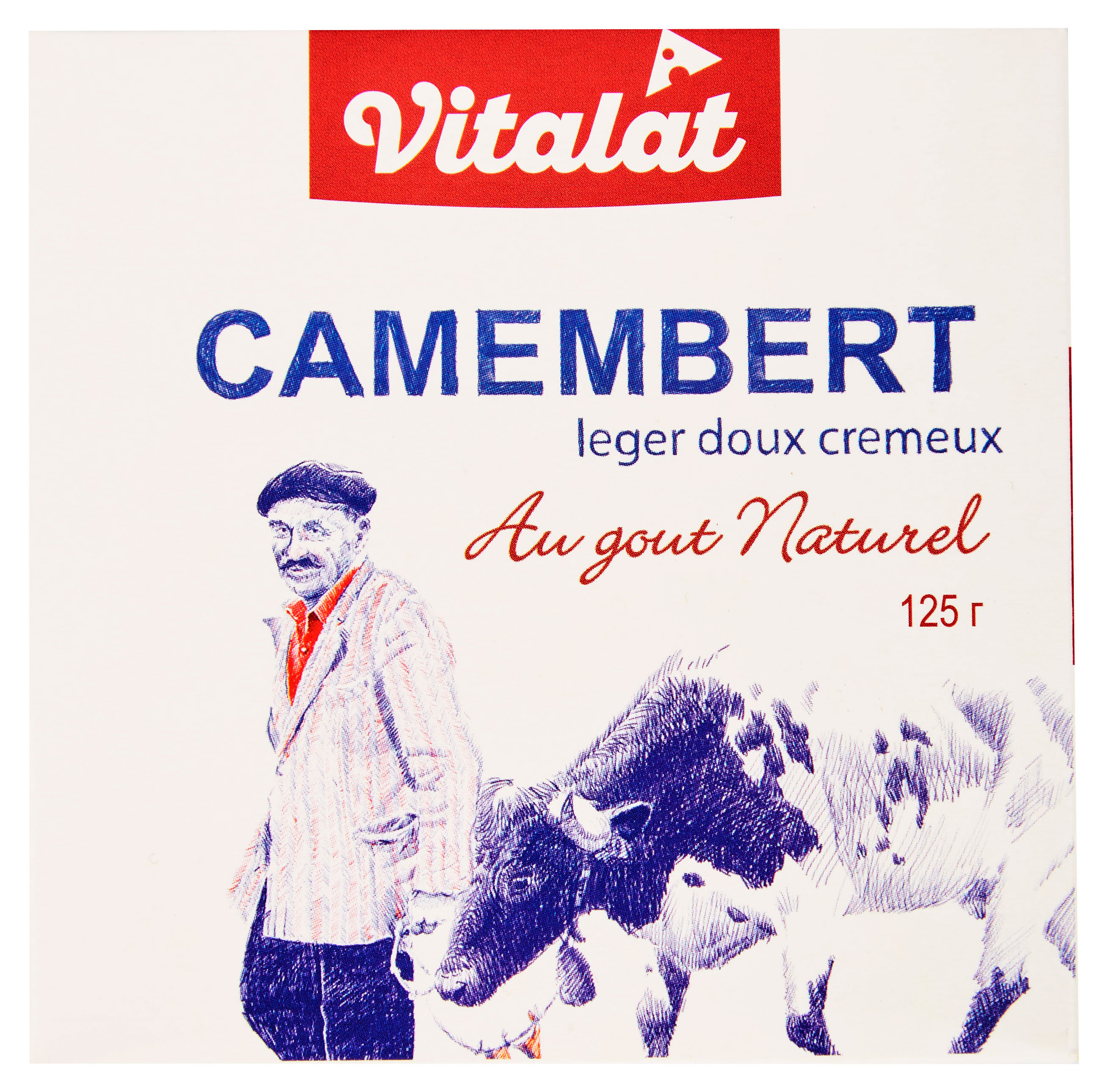 Изображение товара Сыр мягкий VitaLat CAMEMBERT 45% с белой плесенью 125 г