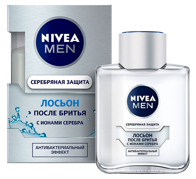 Изображение товара Лосьон после бритья NIVEA MEN Серебряная защита с ионами серебра и антибактериальным эффектом, 100 мл