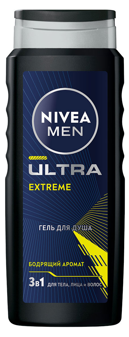 

Гель для душа мужской NIVEA MEN Ultra Extreme 3в1, 500 мл