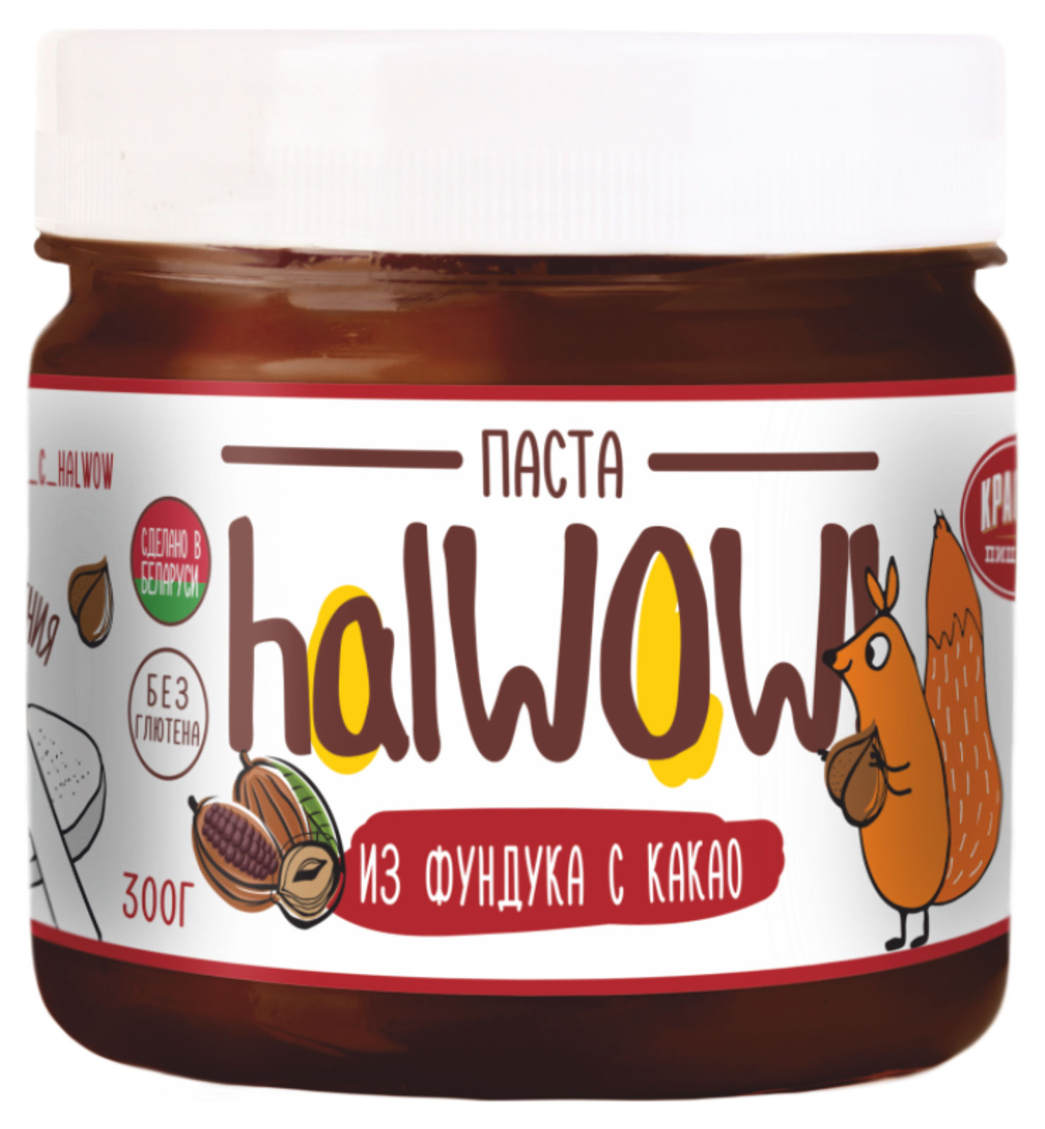 

Паста из фундука Красный пищевик с какао, 300 г