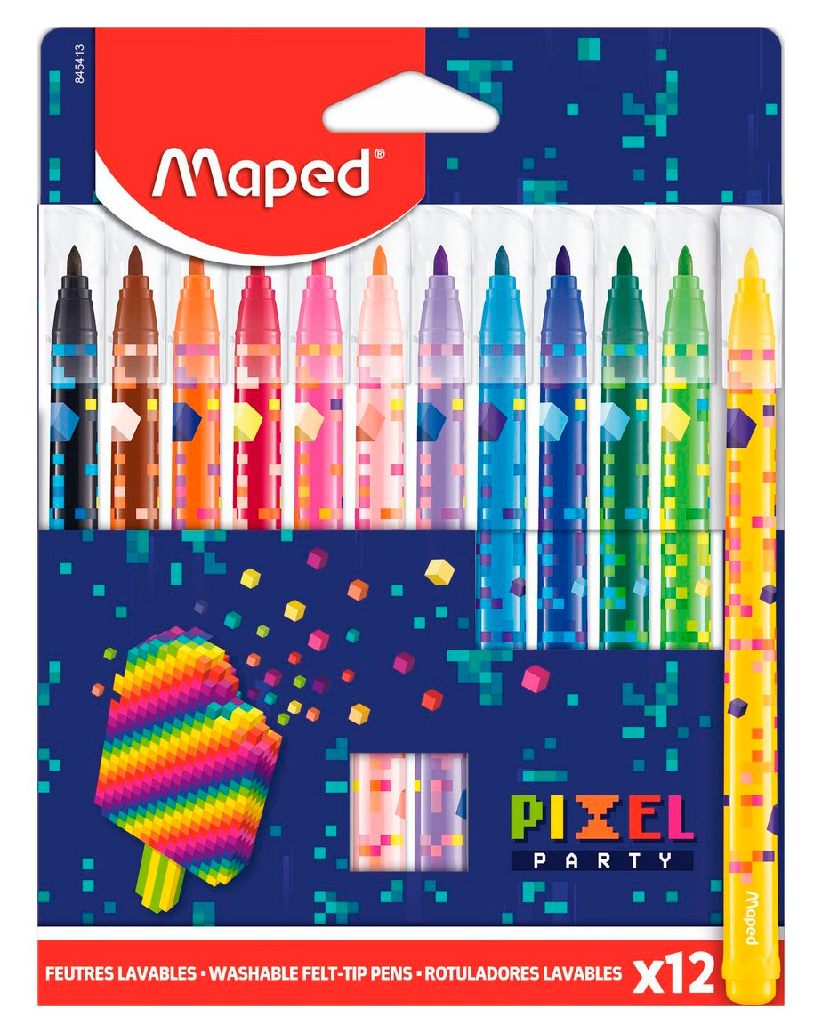 

Фломастеры Maped PIXEL PARTY, 12 шт