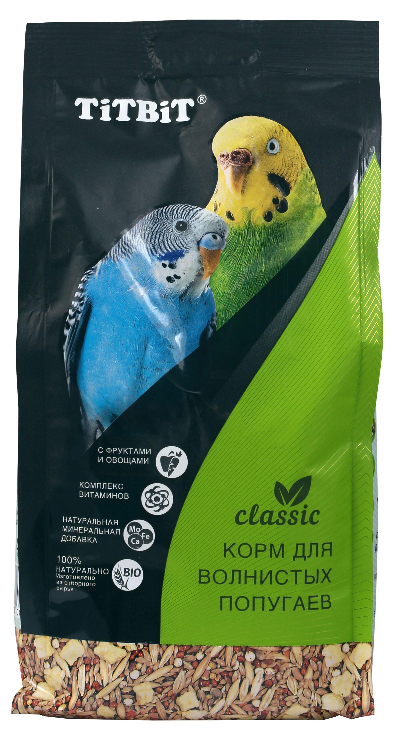 

Корм для волнистых попугаев TiTBiT Classic, 500 г