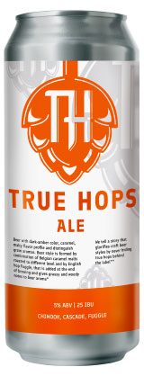 

Пиво темное True Hops Ale нефильтрованное пастеризованное 5%, 450 мл