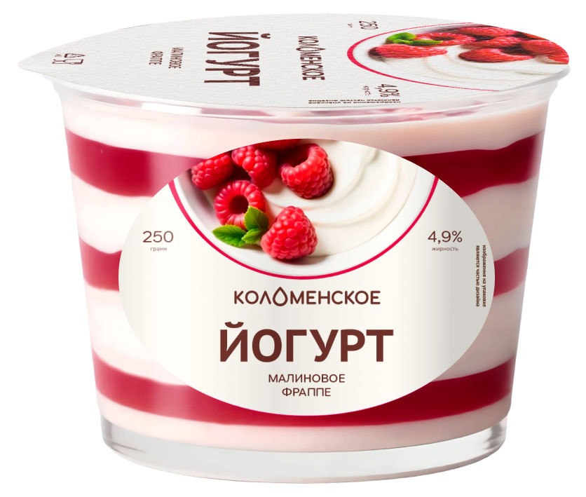 

Йогурт Коломенский Малиновое фраппе 4,9%, 250 г