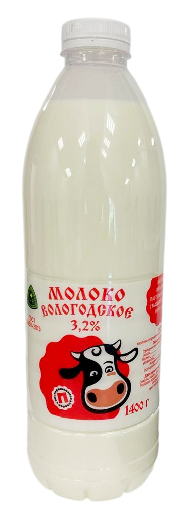 

Молоко питьевое Северное Молоко пастеризованное 3,2% БЗМЖ, 1,4 кг