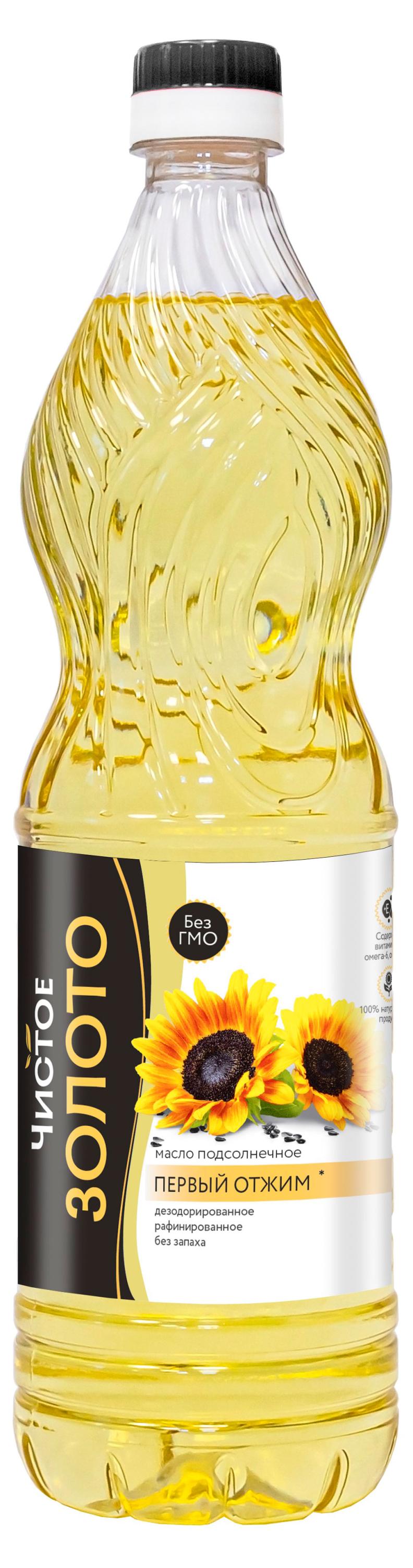 

Масло подсолнечное Чистое золото рафинированное, 900 мл