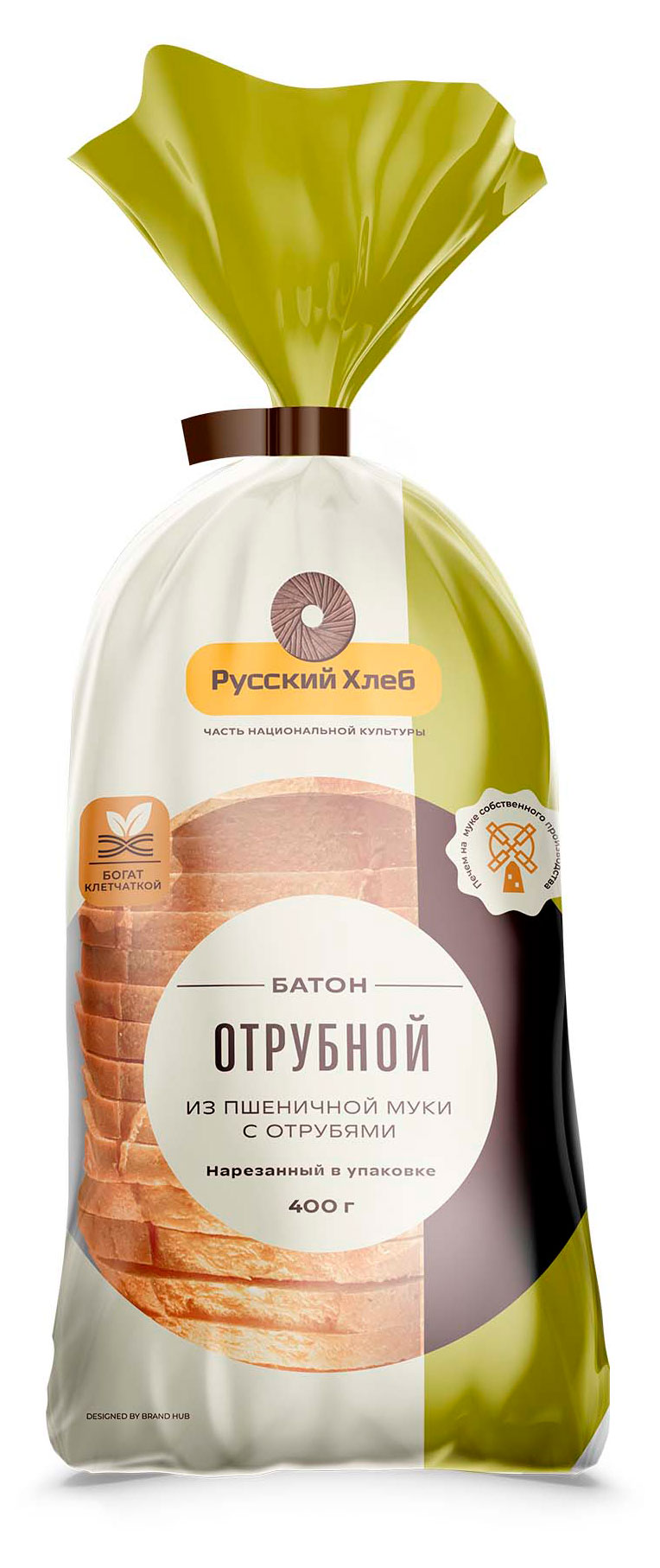 

Батон отрубной Русский Хлеб нарезка, 400 г