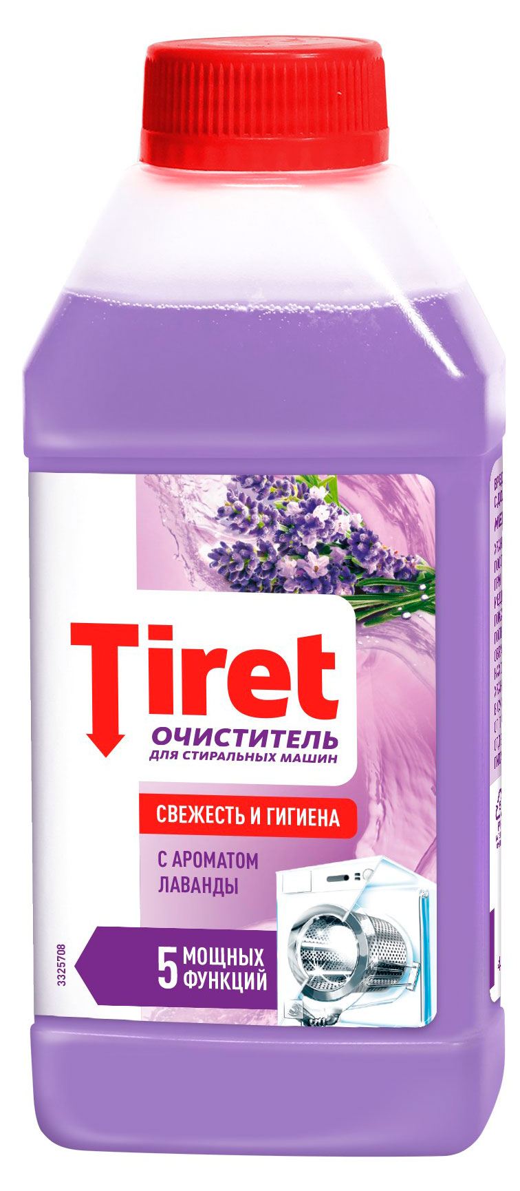 

Очиститель для стиральных машин Tiret Свежесть и гигиена с ароматом лаванды, 250 мл