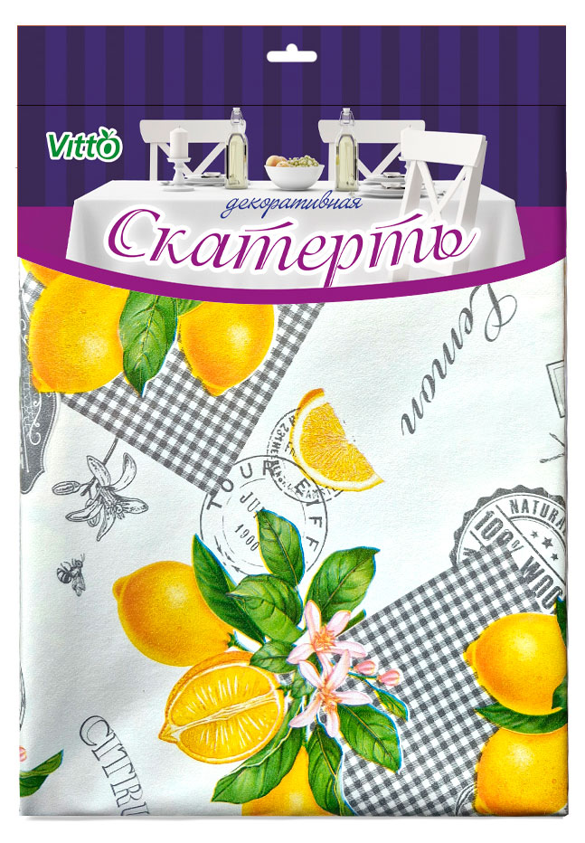 

Скатерть для стола из ПВХ Vitto Лимоны, 130х180 см