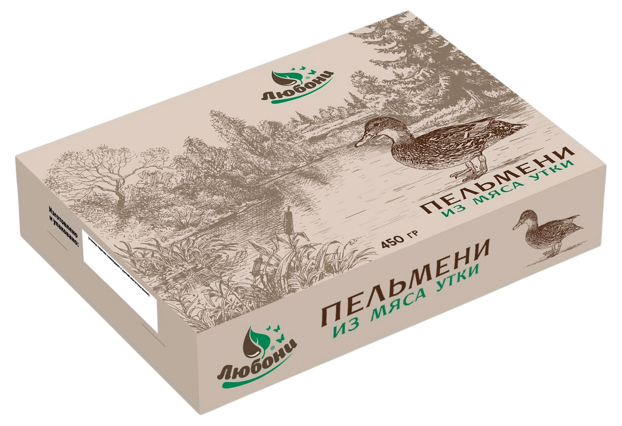 

Пельмени фермерские Любони из мяса утки, 450 г