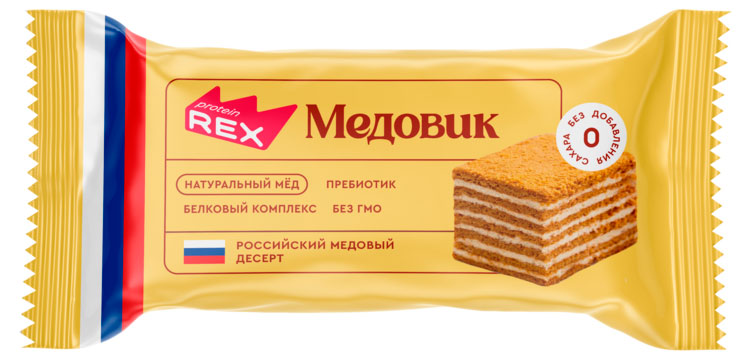 

Пирожное протеиновое ProteinRex Медовик, 40 г