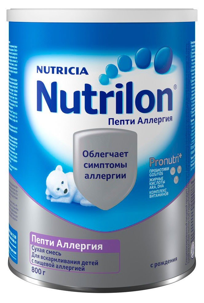 

Смесь сухая молочная Nutrilon Пепти Аллергия для детей с пищевой аллергией с рожения, 800 г