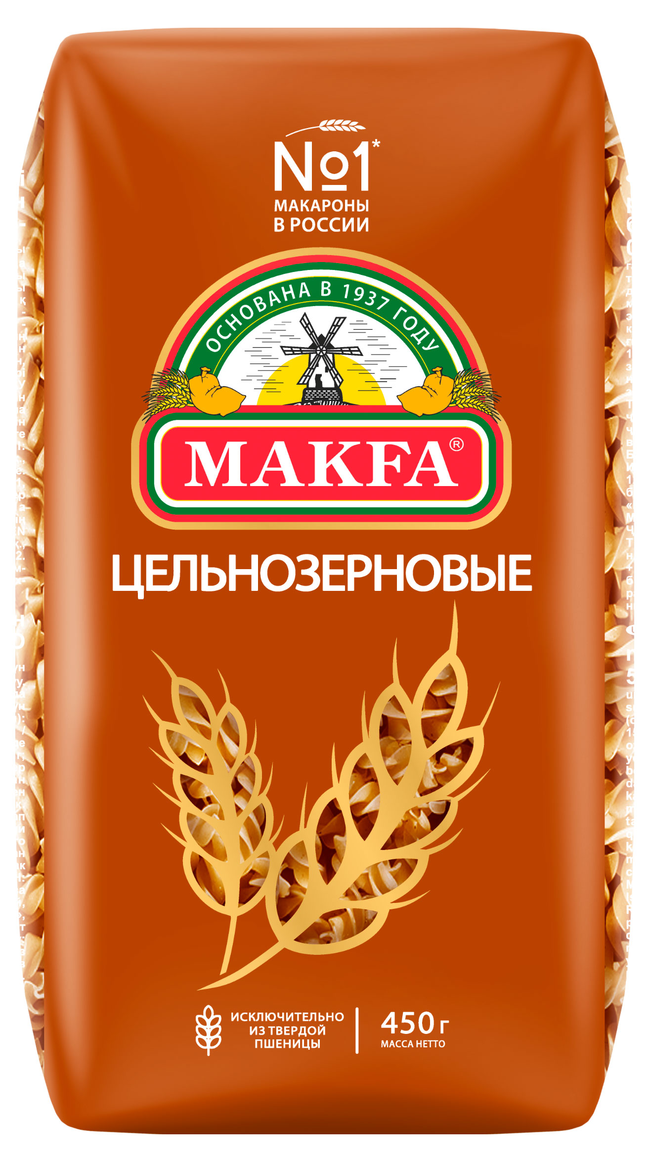 

Макаронные изделия Makfa цельнозерновые спирали, 450 г