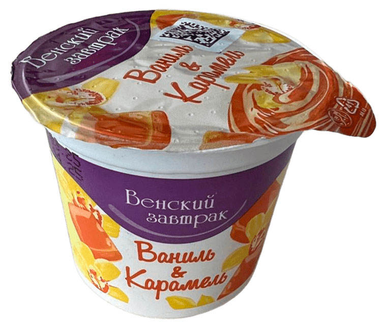 Изображение товара Десерт творожный «Венский завтрак» с наполнителем Ваниль и Карамель 4% Беларусь охлажденный, 150 г