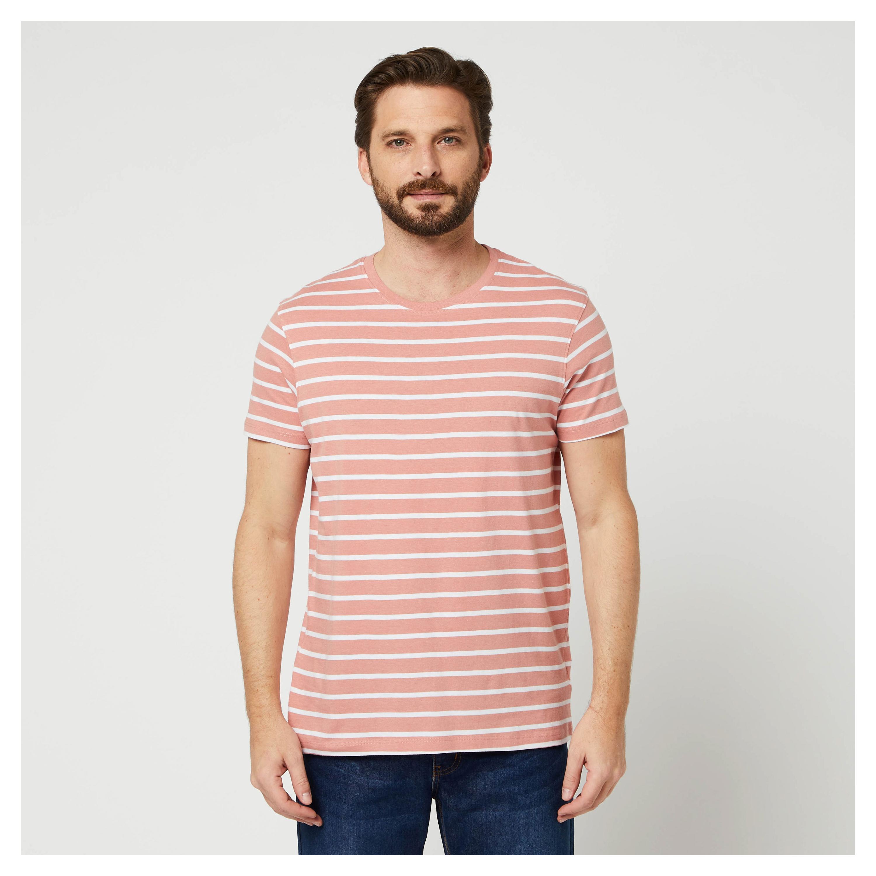 

Футболка мужская InExtenso коралловая в полоску