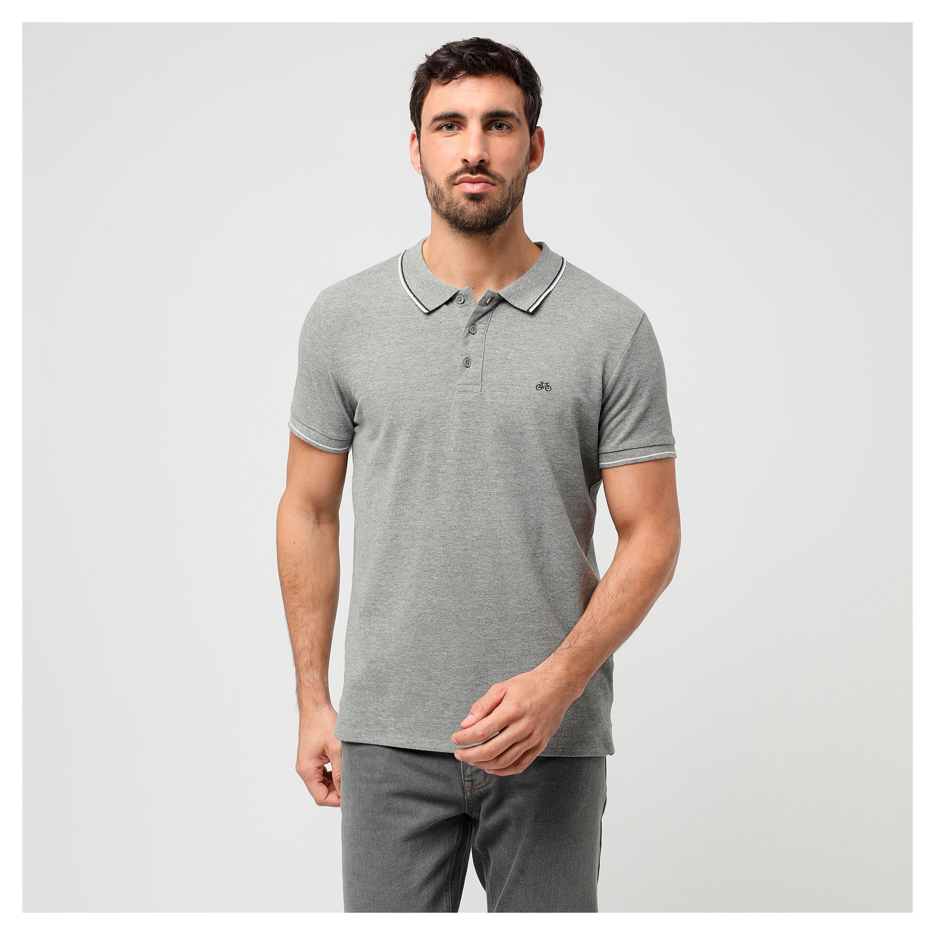 

Поло мужское InExtenso короткий рукав серое