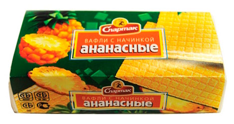 

Вафли Спартак со вкусом ананаса, 100 г