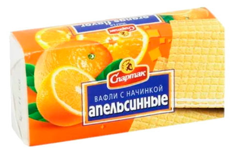 

Вафли Спартак со вкусом апельсина, 100 г