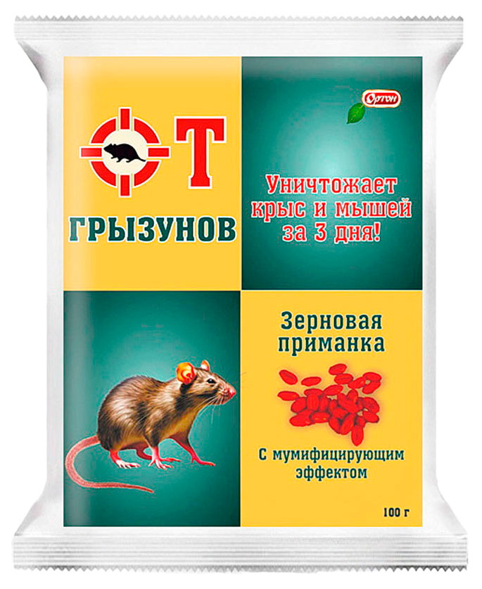 

Приманка зерновая Ортон от грызунов, 100 г