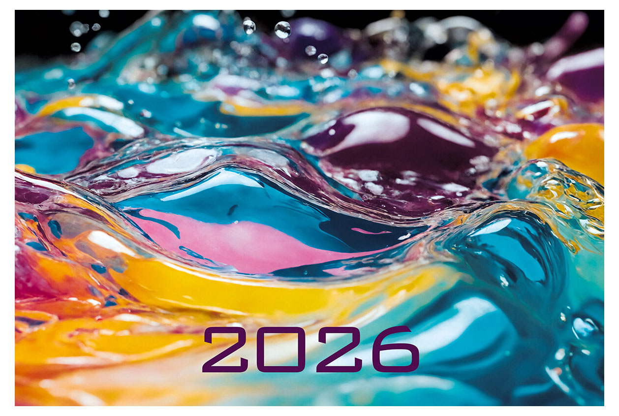 

Календарь квартальный трехблочный Listoff Яркая вода на 2026 г, 305х680 мм