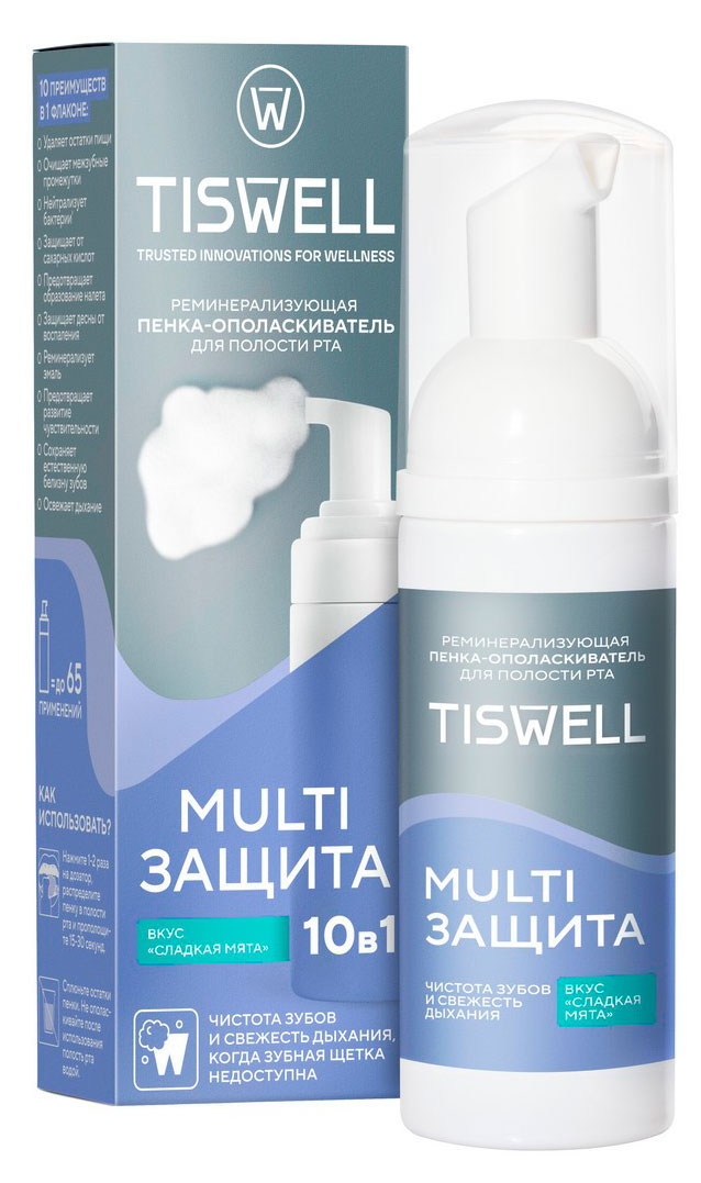 

Пенка-ополаскиватель для полости рта TISWELL Multi Защита Сладкая мята 10 в 1, 50 мл