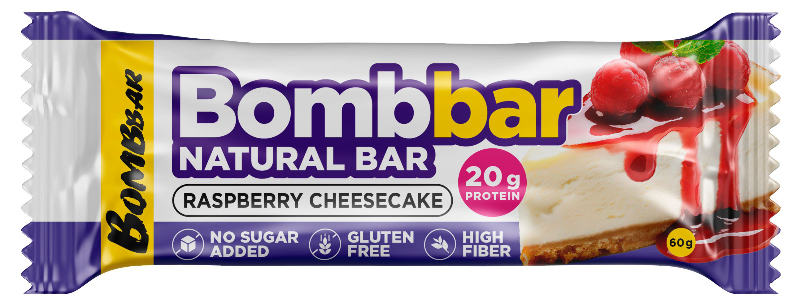 

Батончик протеиновый Bombbar Малиновый чизкейк, 60 г