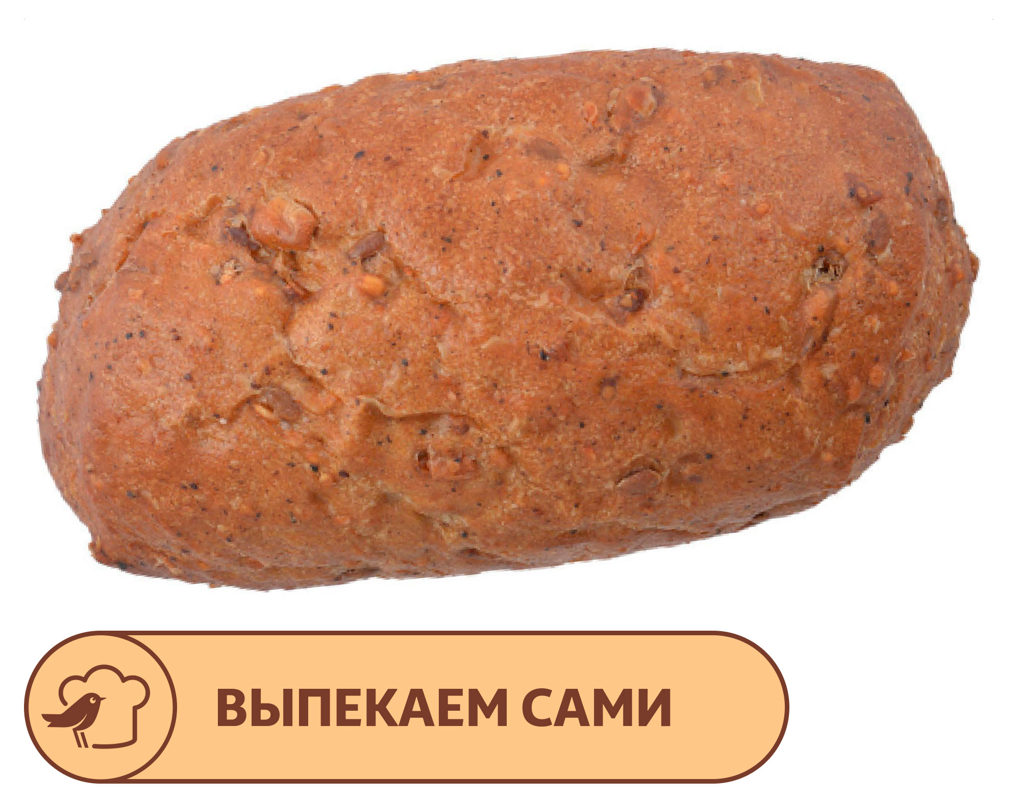Изображение товара Булочка АШАН со злаками, 60 г